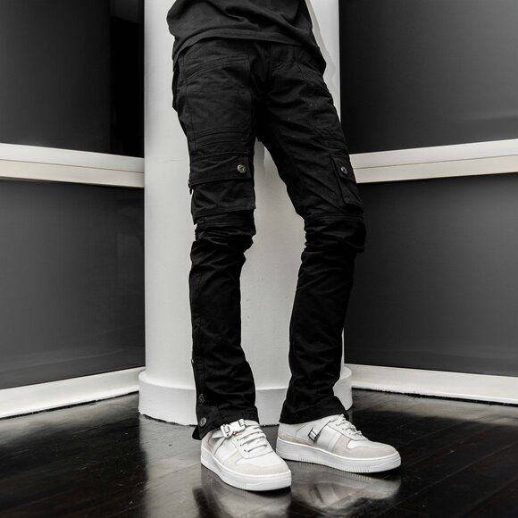 AKINGS Canvas Cargo Snap Pants - Picture 2 of 8